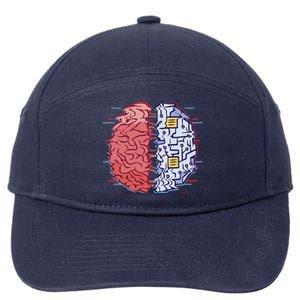 Machine Brain Glitch 7-Panel Snapback Hat