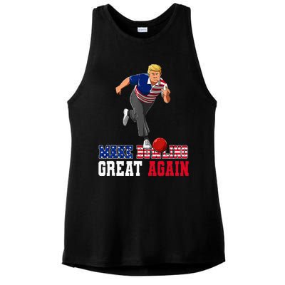 Make Bowling Great Again Trump Ladies PosiCharge Tri-Blend Wicking Tank