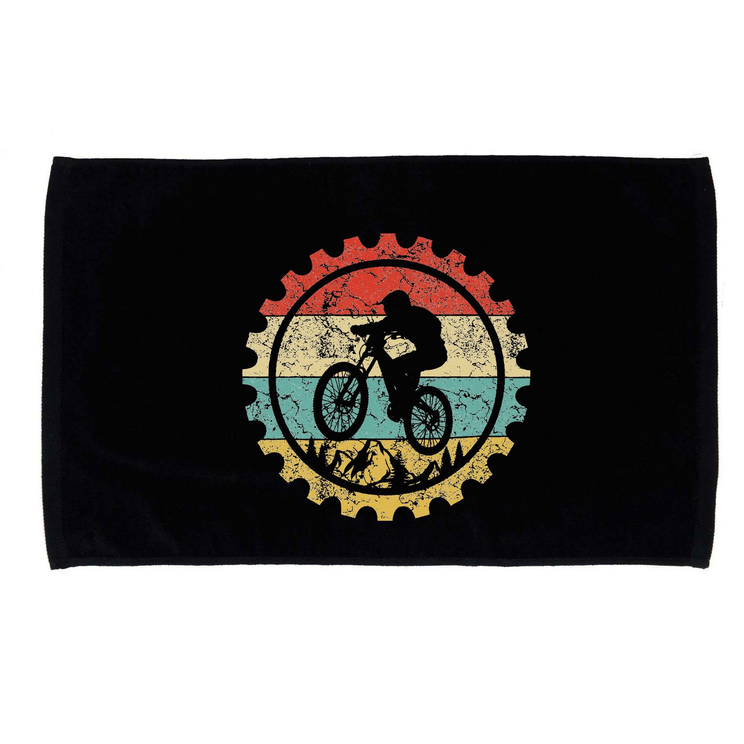 Mountain Biking Gear Retro Vintage Mtb Bicycle Bike Rider Microfiber Hand Towel