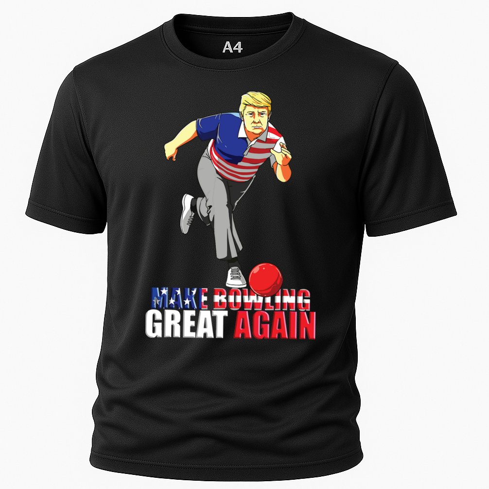 Make Bowling Great Again Funny Trump Bowling Gift Cooling Performance Crew T-Shirt
