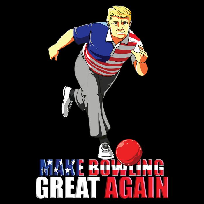 Make Bowling Great Again Funny Trump Bowling Gift Cooling Performance Crew T-Shirt