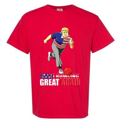 Make Bowling Great Again Funny Trump Bowling Gift Garment-Dyed Heavyweight T-Shirt