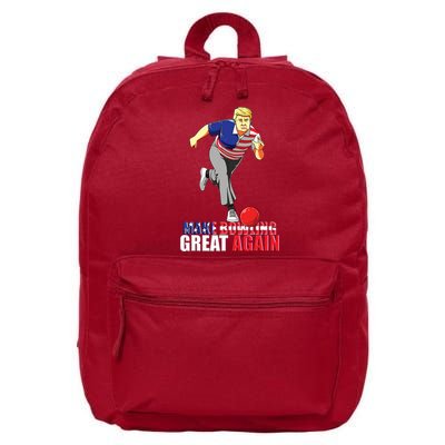 Make Bowling Great Again Funny Trump Bowling Gift 16 in Basic Backpack