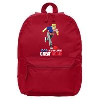 Make Bowling Great Again Funny Trump Bowling Gift 16 in Basic Backpack