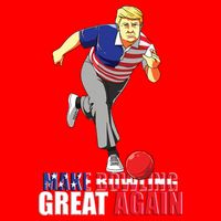 Make Bowling Great Again Funny Trump Bowling Gift 16 in Basic Backpack