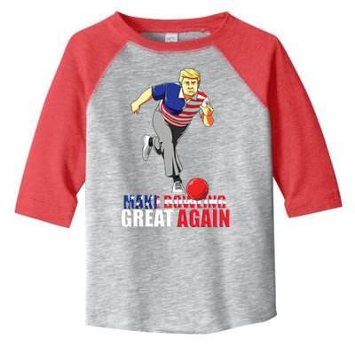 Make Bowling Great Again Funny Trump Bowling Gift Toddler Fine Jersey T-Shirt