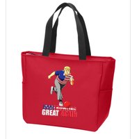 Make Bowling Great Again Funny Trump Bowling Gift Zip Tote Bag