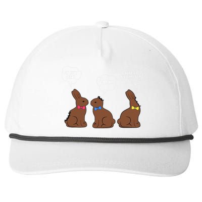 My Butt Hurts Chocolate Bunny Easter Funny Snapback Five-Panel Rope Hat