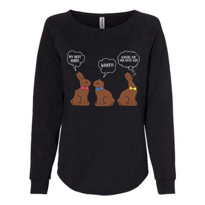 My Butt Hurts Chocolate Bunny Easter Funny Womens California Wash Sweatshirt