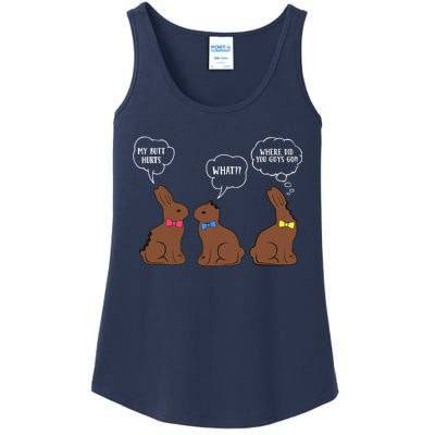 My Butt Hurts Chocolate Bunny Easter Funny Ladies Essential Tank