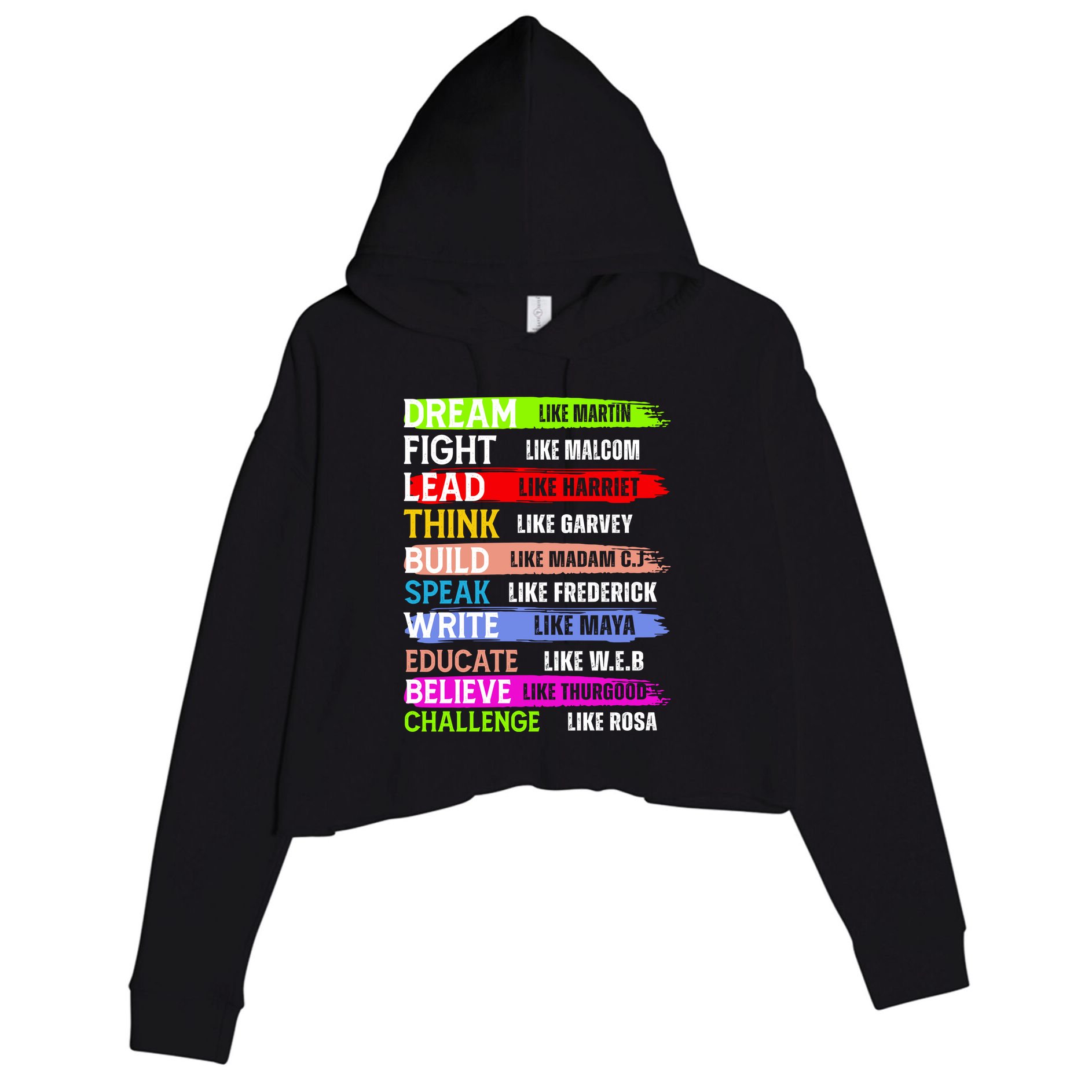 Martin Black History Month African Pride Crop Fleece Hoodie