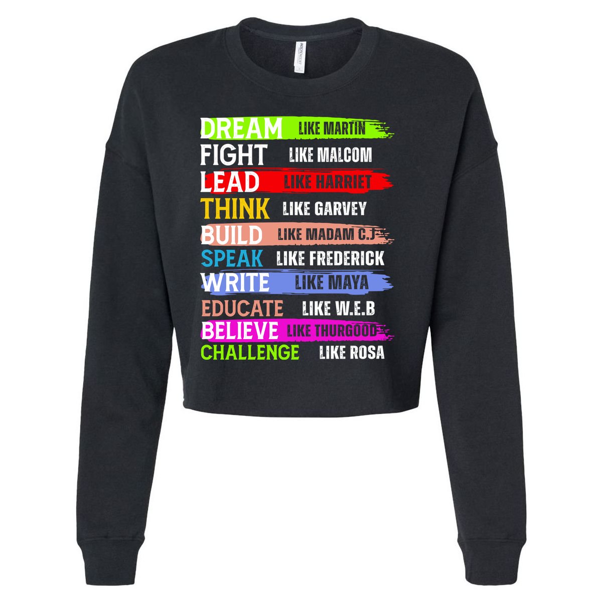 Martin Black History Month African Pride Cropped Pullover Crew