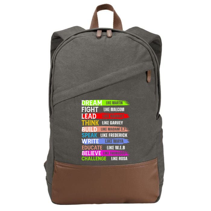 Martin Black History Month African Pride Cotton Canvas Backpack