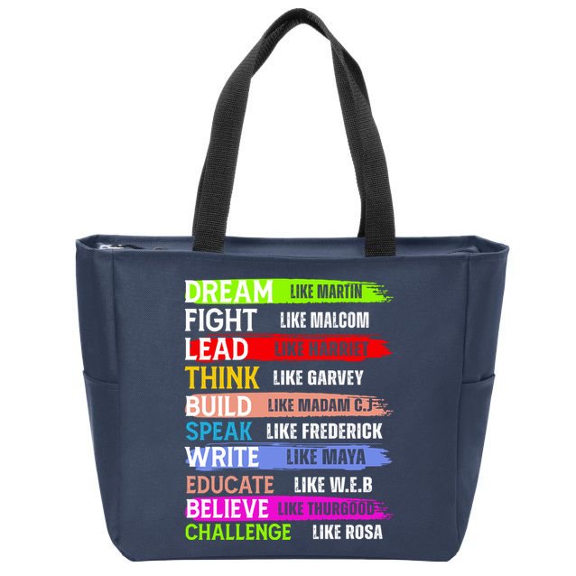 Martin Black History Month African Pride Zip Tote Bag