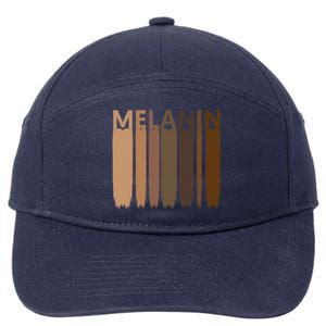 Melanin Black History Month Afrocentric Black Pride Cool Gift 7-Panel Snapback Hat