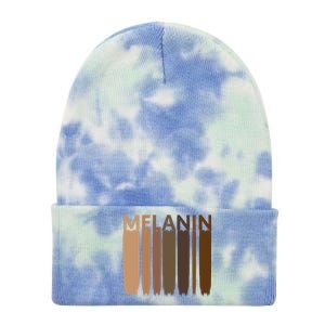 Melanin Black History Month Afrocentric Black Pride Cool Gift Tie Dye 12in Knit Beanie