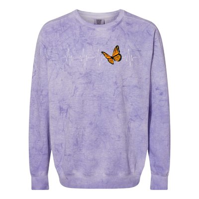 Monarch Butterflies Heartbeat Cute Milkweed Butterfly Lover Colorblast Crewneck Sweatshirt