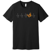 Monarch Butterflies Heartbeat Cute Milkweed Butterfly Lover Premium T-Shirt