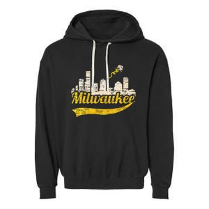 Milwaukee Baseball Home Run City Skyline Garment-Dyed Fleece Hoodie