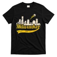 Milwaukee Baseball Home Run City Skyline T-Shirt