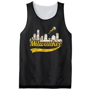 Milwaukee Baseball Home Run City Skyline Mesh Reversible Basketball Jersey Tank