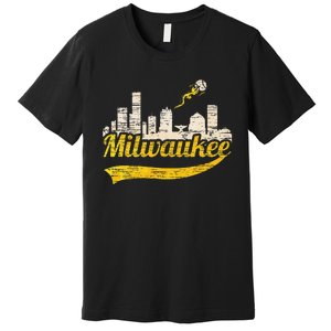 Milwaukee Baseball Home Run City Skyline Premium T-Shirt