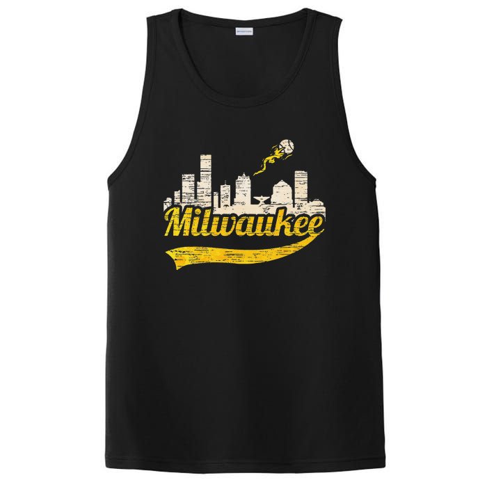 Milwaukee Baseball Home Run City Skyline PosiCharge Competitor Tank