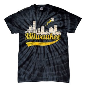 Milwaukee Baseball Home Run City Skyline Tie-Dye T-Shirt