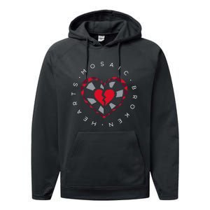 Mosaic Broken Hearts Performance Fleece Hoodie