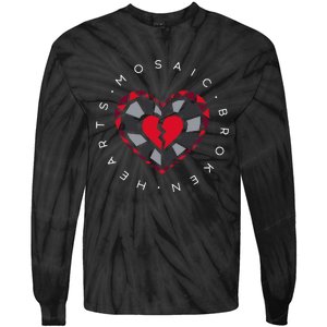 Mosaic Broken Hearts Tie-Dye Long Sleeve Shirt