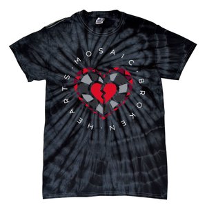 Mosaic Broken Hearts Tie-Dye T-Shirt