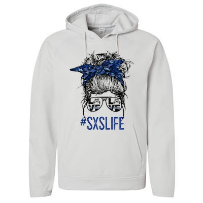 Messy Bun Hair SXS Life Side By Side Riders Girl Riding Gift Performance Fleece Hoodie