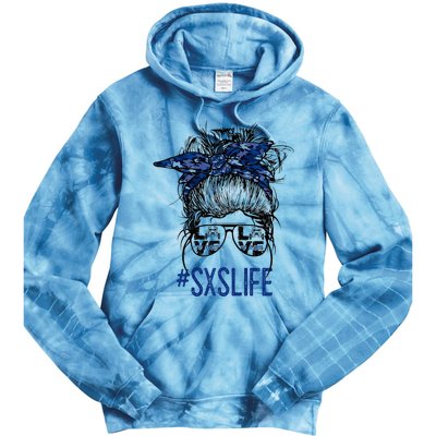 Messy Bun Hair SXS Life Side By Side Riders Girl Riding Gift Tie Dye Hoodie