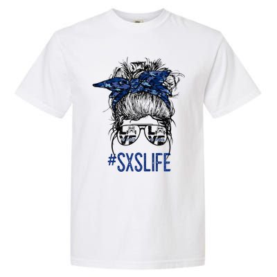 Messy Bun Hair SXS Life Side By Side Riders Girl Riding Gift Garment-Dyed Heavyweight T-Shirt