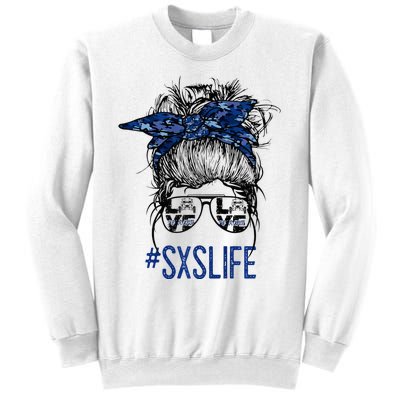 Messy Bun Hair SXS Life Side By Side Riders Girl Riding Gift Sweatshirt