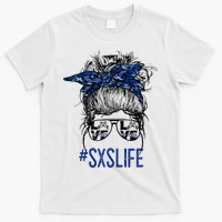 Messy Bun Hair SXS Life Side By Side Riders Girl Riding Gift T-Shirt