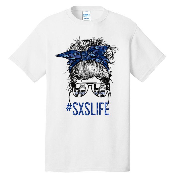 Messy Bun Hair SXS Life Side By Side Riders Girl Riding Gift Tall T-Shirt