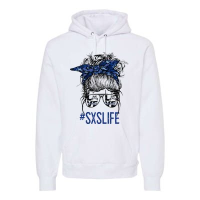 Messy Bun Hair SXS Life Side By Side Riders Girl Riding Gift Premium Hoodie