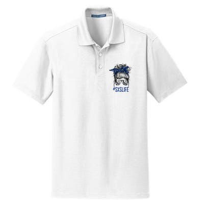 Messy Bun Hair SXS Life Side By Side Riders Girl Riding Gift Dry Zone Grid Polo