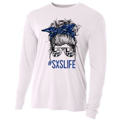 Messy Bun Hair SXS Life Side By Side Riders Girl Riding Gift Cooling Performance Long Sleeve Crew