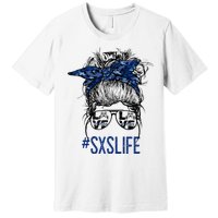 Messy Bun Hair SXS Life Side By Side Riders Girl Riding Gift Premium T-Shirt