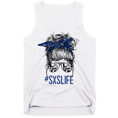 Messy Bun Hair SXS Life Side By Side Riders Girl Riding Gift Tank Top