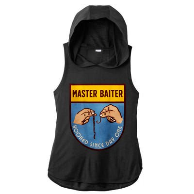 Master Baiter Hooked Since Day One Ladies PosiCharge Tri-Blend Wicking Draft Hoodie Tank