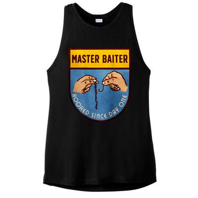 Master Baiter Hooked Since Day One Ladies PosiCharge Tri-Blend Wicking Tank