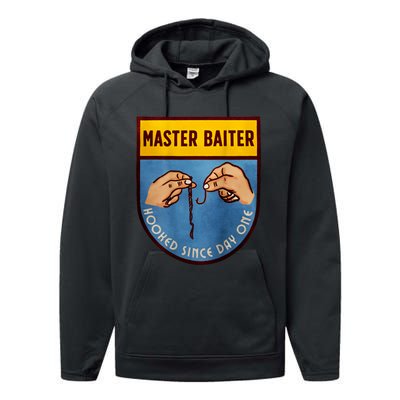 Master Baiter Hooked Since Day One Performance Fleece Hoodie