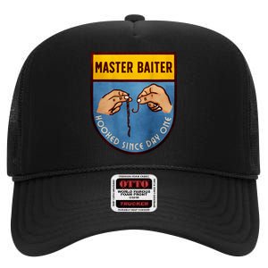 Master Baiter Hooked Since Day One High Crown Mesh Back Trucker Hat