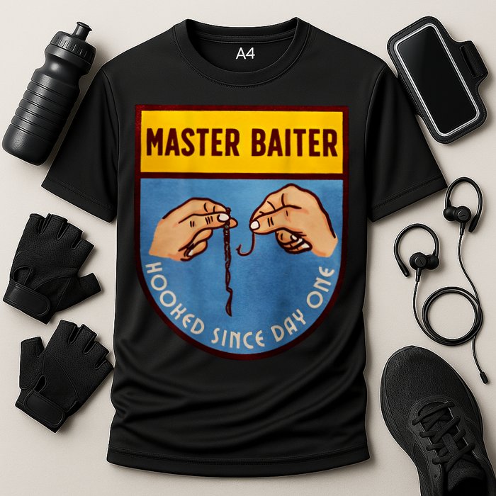 Master Baiter Hooked Since Day One Cooling Performance Crew T-Shirt