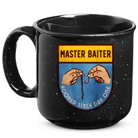 Master Baiter Hooked Since Day One 15oz Campfire Ceramic Mug