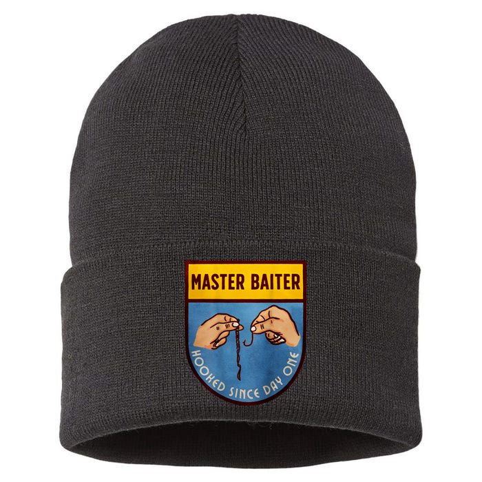 Master Baiter Hooked Since Day One Sustainable Knit Beanie