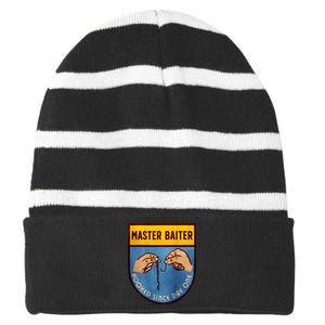 Master Baiter Hooked Since Day One Striped Beanie with Solid Band